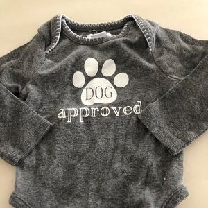 Mud pie “dog approves” onesie